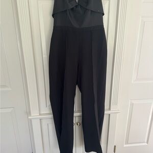 Zac Posen Black Tailored Jumpsuit with Streamlined Silhouette